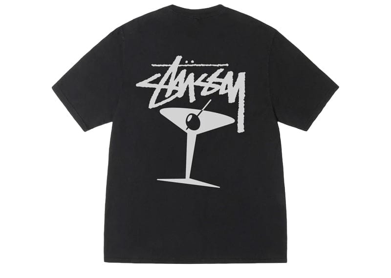 Stussy Streetwear Stussy Martini Tee Pigment Dyed Black