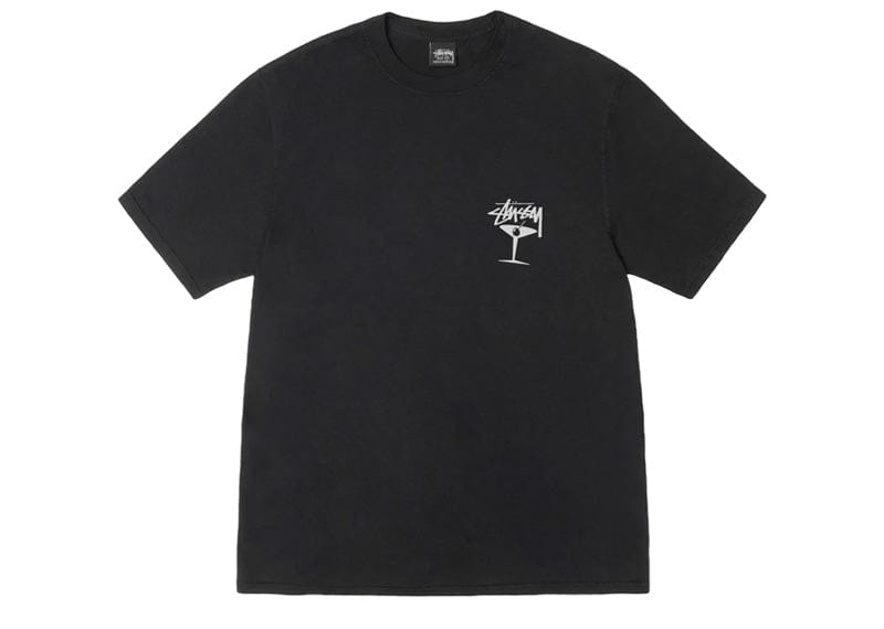 Stussy Streetwear Stussy Martini Tee Pigment Dyed Black