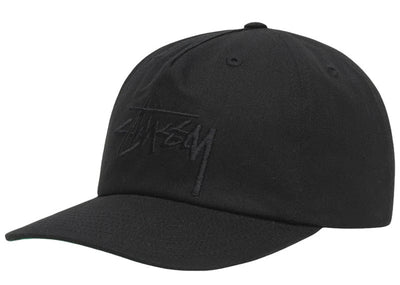 Stussy Accessories Stussy Mid-Depth Big Stock Snapback Black