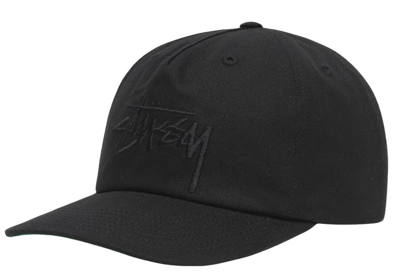 Stussy Accessories Stussy Mid-Depth Big Stock Snapback Black