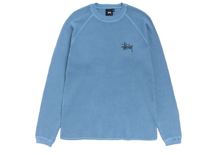 Stussy Raglan Thermal Basic Stock Long Sleeve Dust Blue – Court Order
