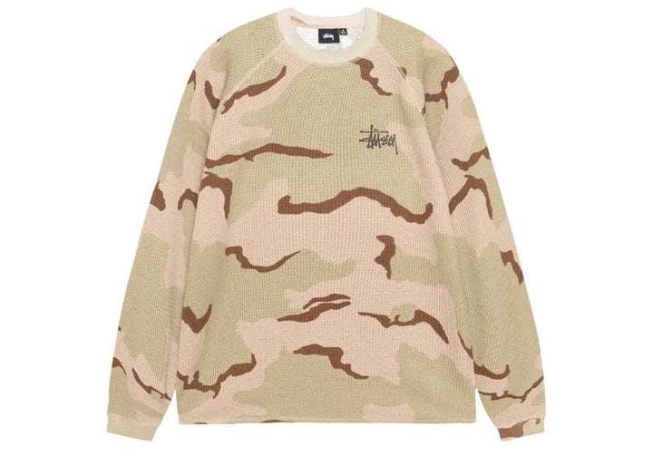 Stussy Raglan Thermal Basic Thermal Sand Camo – Court Order