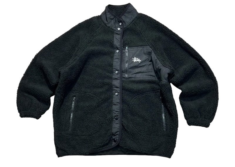 Stüssy Streetwear Stüssy Sherpa Fleece Jacket Black (Women&