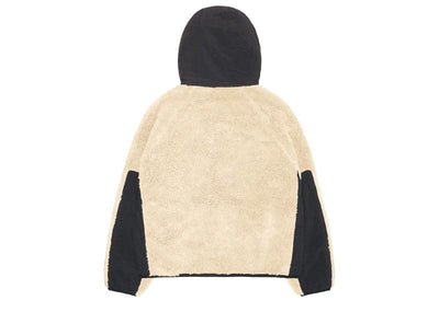 Stussy streetwear Stussy Sherpa Paneled Hooded Jacket Beige