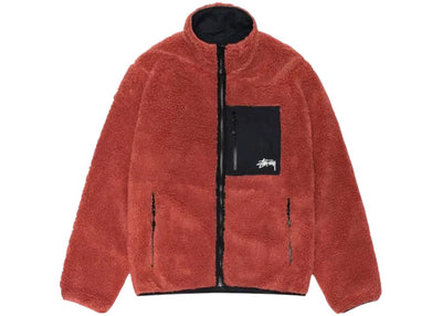Stussy streetwear Stussy Sherpa Reversible Jacket Terra Cotta