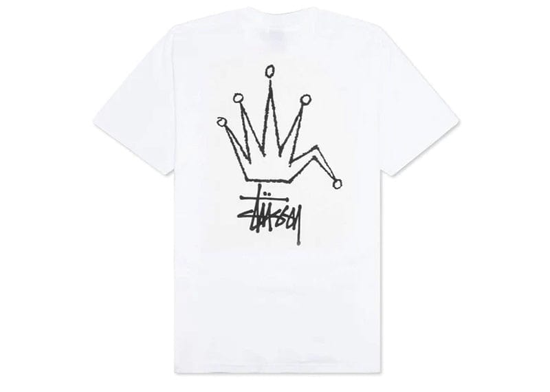 Stussy Streetwear Stussy White Broken Crown Tee