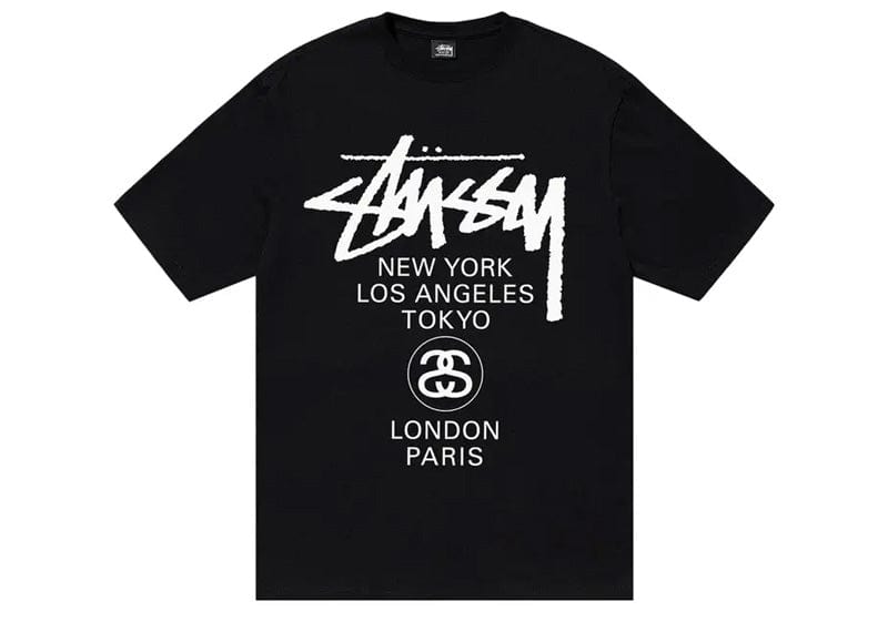 Stussy streetwear Stussy World Tour T-shirt Black