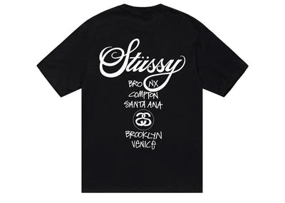 Stussy streetwear Stussy World Tour T-shirt Black