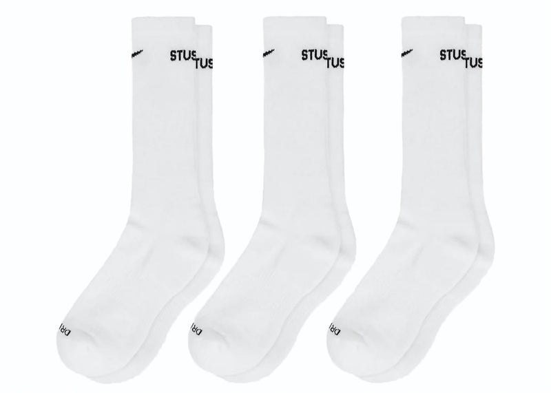 Stussy streetwear Stussy x Nike Dri-FIT Crew Socks (3 Pack) White