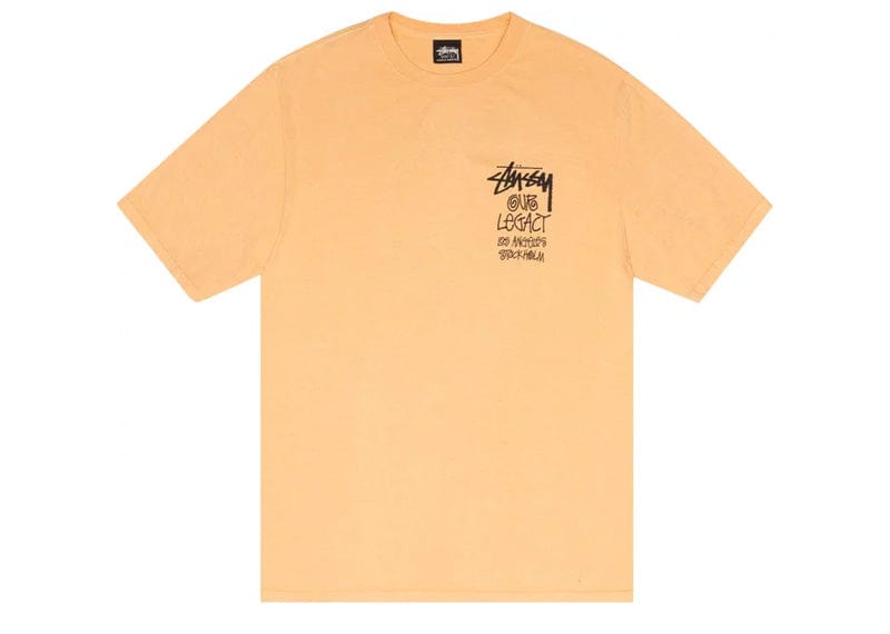 Stussy streetwear Stussy x Our Legacy Work Shop 8 Ball Yin Yang Pigment Dyed Tee Peach