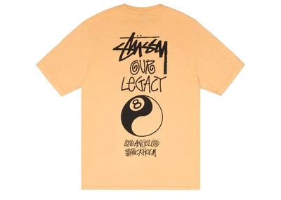 Stussy streetwear Stussy x Our Legacy Work Shop 8 Ball Yin Yang Pigment Dyed Tee Peach