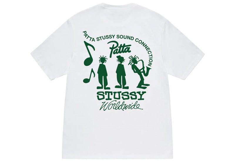 Stussy x Patta Sound Connection Tee White Court Order