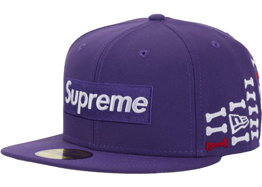 Supreme Bones Box Logo New Era 59Fifty Fitted Hat Black 7 1/2
