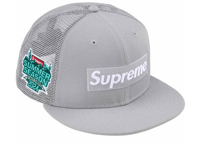 Supreme streetwear Supreme Box Logo Mesh Back New Era Cap (SS24) Gray