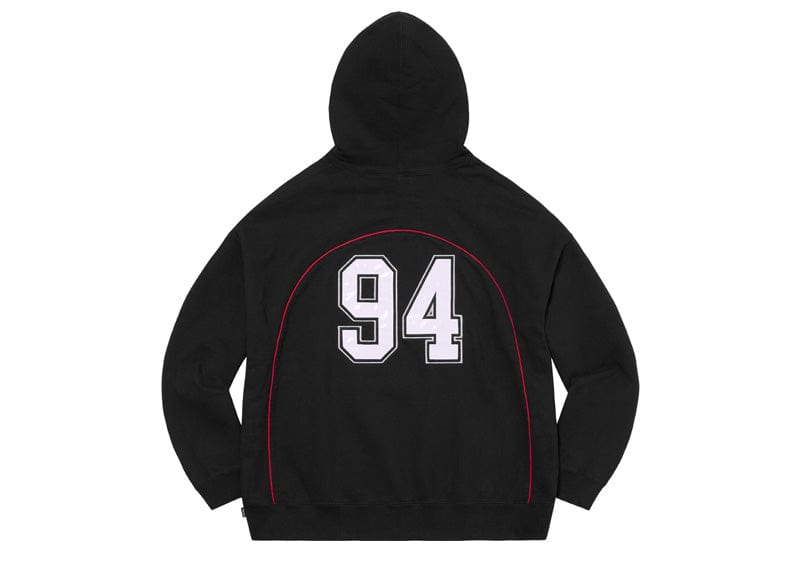 Supreme Boxy Piping Arc Hooded Sweatshirt Black – Court Order