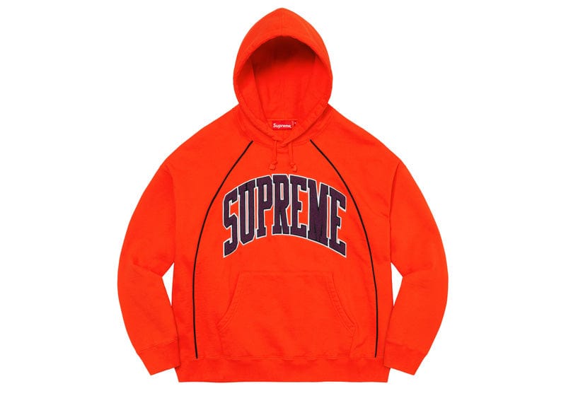 Supreme Boxy Piping Arc Hooded Sweatshirt Bright Orange – Court Order
