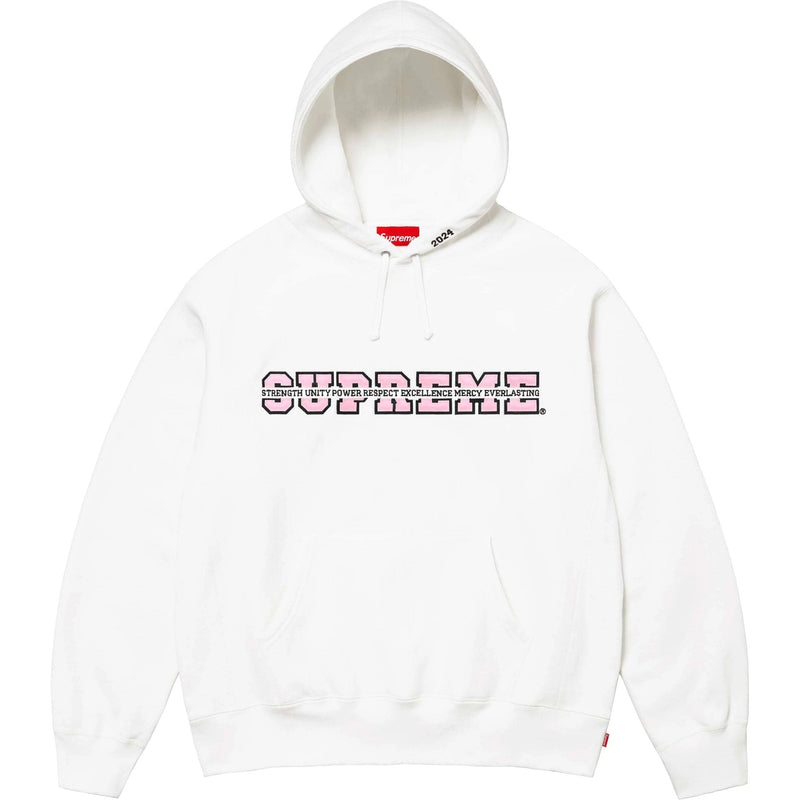 Supreme streetwear Supreme Collegiate Acronym Hooded Sweatshirt White