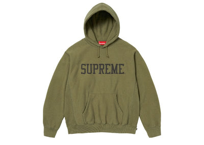 supreme streetwear Supreme Collegiate Logo Hooded Sweatshirt Dark Olive