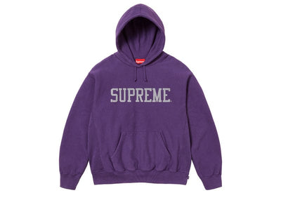 supreme streetwear Supreme Collegiate Logo Hooded Sweatshirt Dark Purple