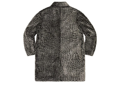 Supreme streetwear Supreme Croc Faux Fur Overcoat Black