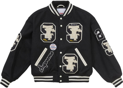Supreme streetwear Supreme Drill Team Varsity Jacket Black