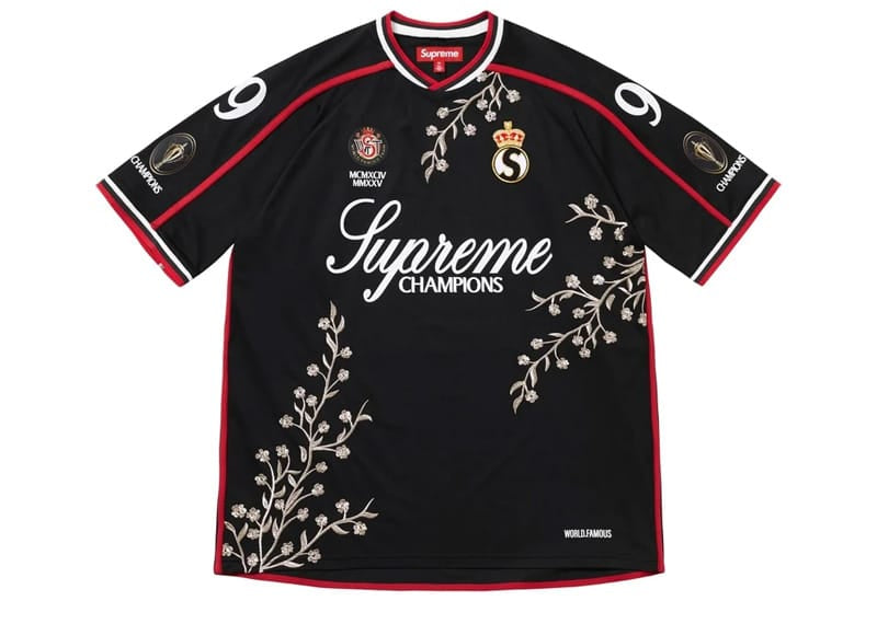 【新品】Supreme floral Soccer Jersey Supreme Floral Soccer Jersey Black – Court Order