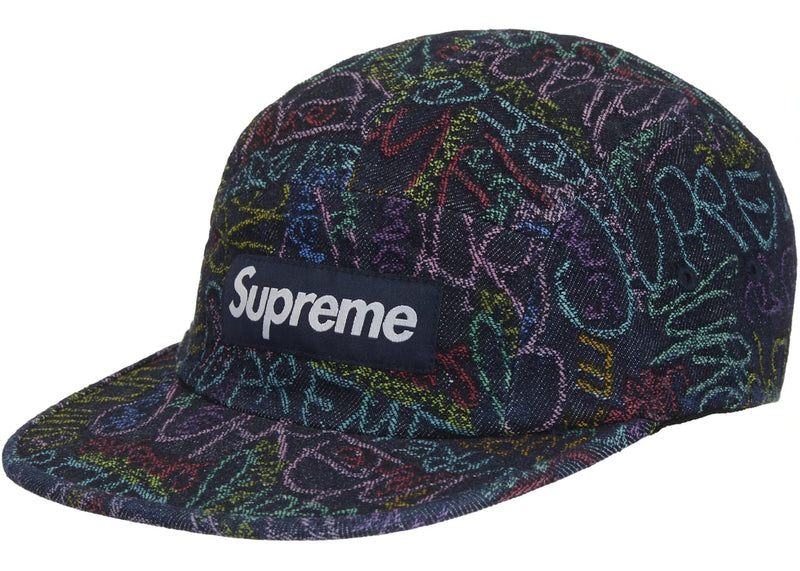 Supreme streetwear Supreme Handwriting Denim Camp Cap Indigo