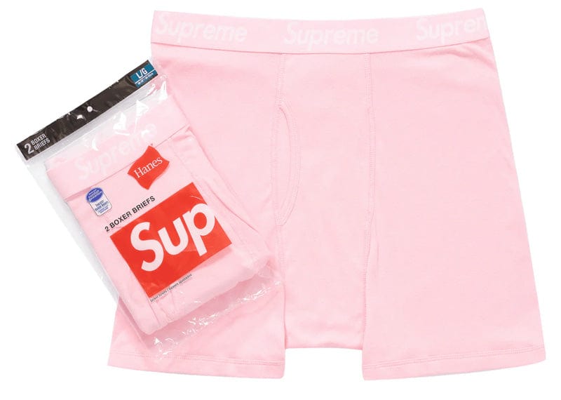 Supreme Streetwear Supreme Hanes Boxer Briefs (2 Pack) Pink