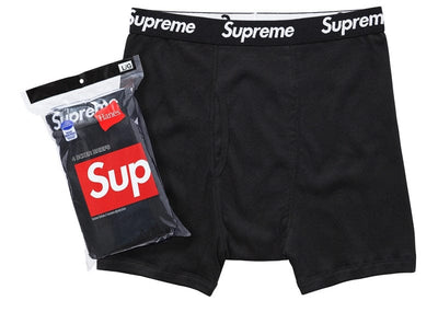 Supreme Streetwear Supreme Hanes Boxer Briefs (4 Pack) Black