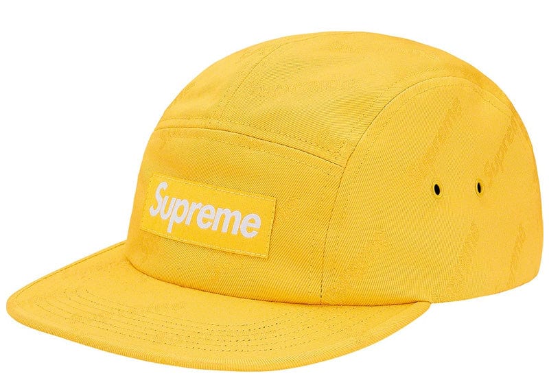 Supreme streetwear Supreme Jacquard Logos Twill Camp Cap Yellow
