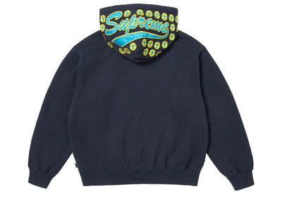 Supreme streetwear Supreme League Champs Zip Up Hooded Sweatshirt Navy