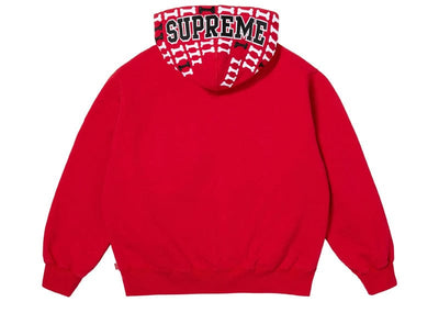 Supreme streetwear Supreme League Champs Zip Up Hooded Sweatshirt Red