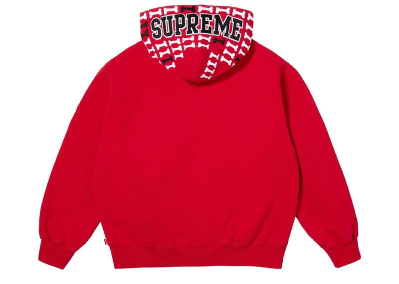 Supreme streetwear Supreme League Champs Zip Up Hooded Sweatshirt Red