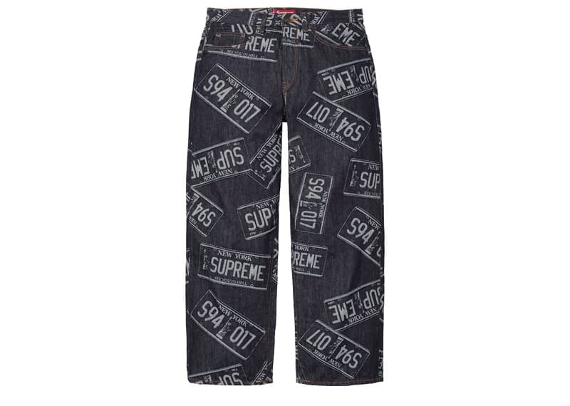 Supreme License Plate Baggy Jean Rigid Indigo – Court Order