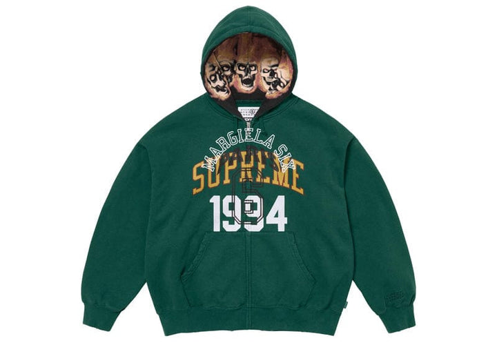 トップス Supreme MM6 Zip Up Hooded Sweatshirt Supreme MM6 Maison Margiela Zip Up Hooded Sweatshirt Dark Green