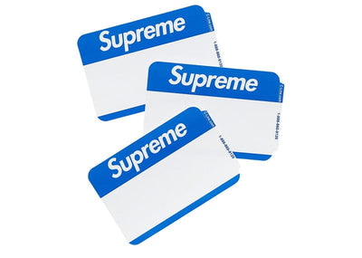 Supreme Streetwear Supreme Name Badge Stickers (Pack of 100) Blue