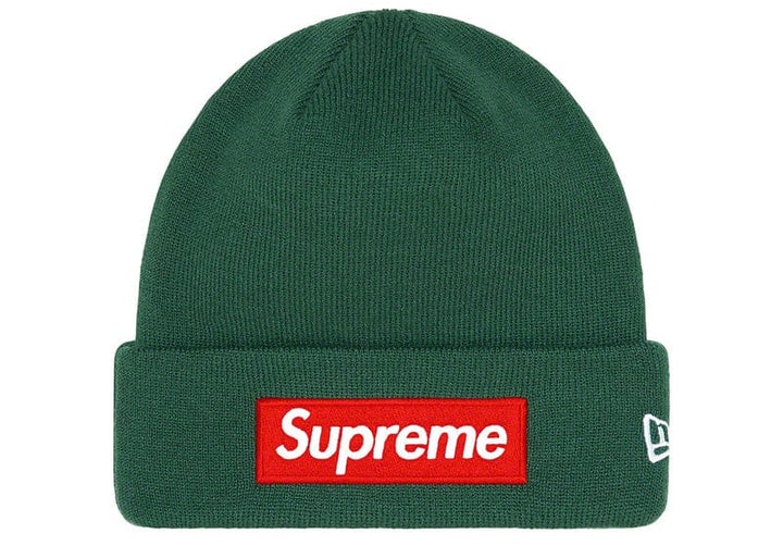 Supreme x New Era Box Logo beanie unisex Acrylic One Size Green