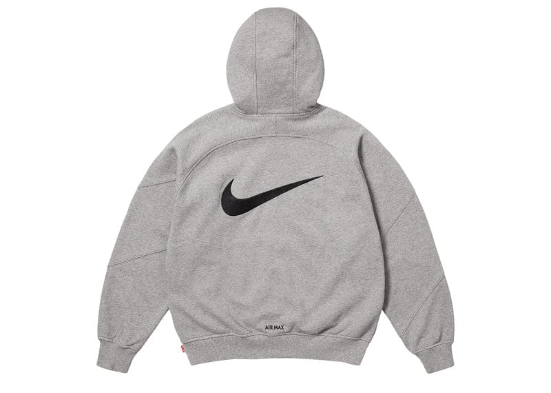 Supreme streetwear Supreme Nike Zip Up Hooded Sweatshirt Heather Grey