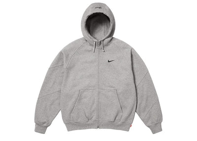 Supreme streetwear Supreme Nike Zip Up Hooded Sweatshirt Heather Grey