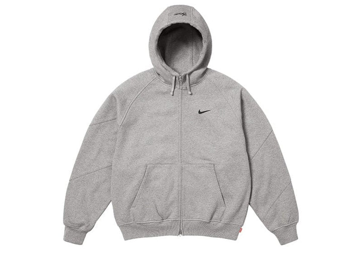 Supreme Nike Zip Up Hooded Sweatshirt Heather Grey – Court Order