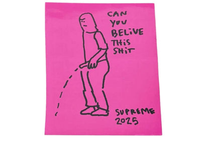 Supreme Accessories Supreme Piss Can You Believe this Sh*t Sticker Pink