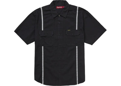 Supreme streetwear Supreme Reflective Stripe S/S Work Shirt Black
