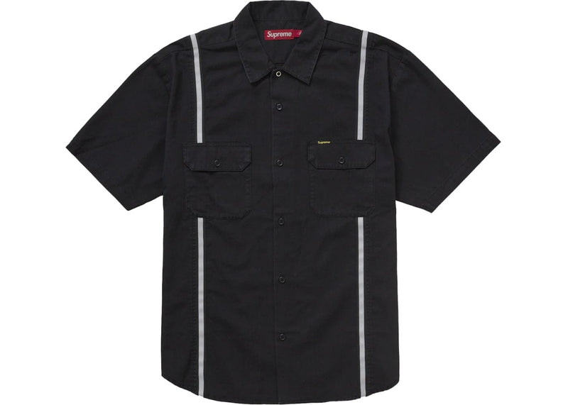 Supreme streetwear Supreme Reflective Stripe S/S Work Shirt Black