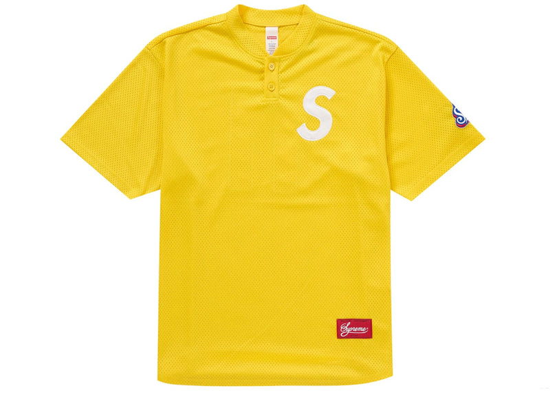 Supreme S Logo Baseball Henley Yellow – Court Order