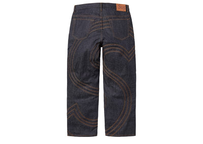 Supreme streetwear Supreme S Logo Rigid Baggy Jean Rigid Indigo