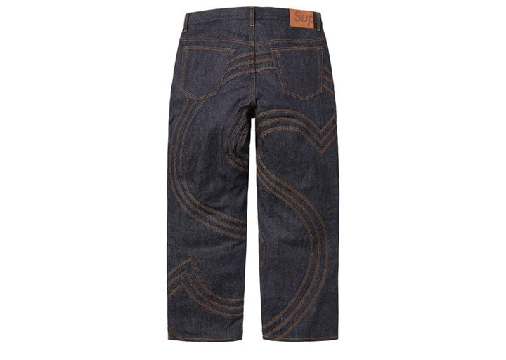 v*y様 Supreme S Logo Rigid Baggy Jean Bla supreme-supreme-s-logo-rigid-