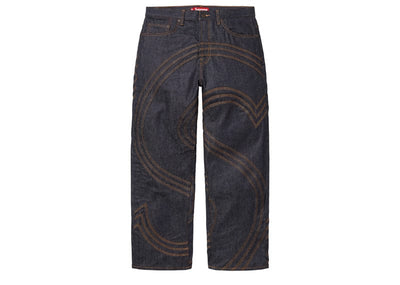 Supreme streetwear Supreme S Logo Rigid Baggy Jean Rigid Indigo
