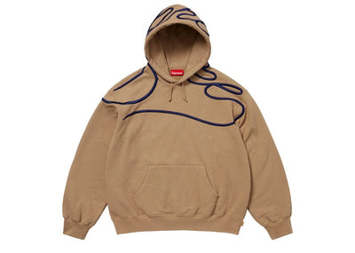 Supreme streetwear Supreme Shoulder Script Hooded Sweatshirt Brown