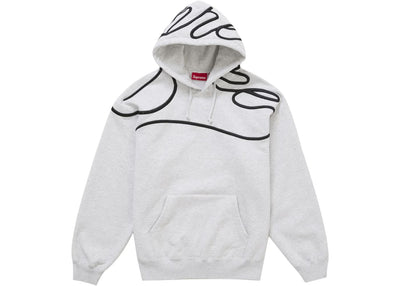 Supreme streetwear Supreme Shoulder Script Hooded Sweatshirt Heather Grey