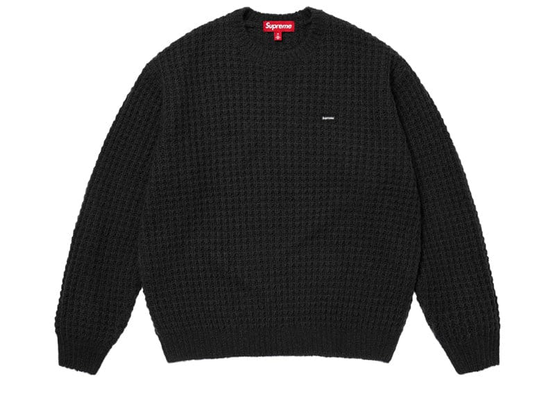 Supreme Small Box Waffle Sweater Black – Court Order